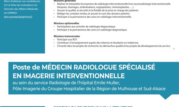Médecin Radiologue spécialisé en imagerie interventionnelle